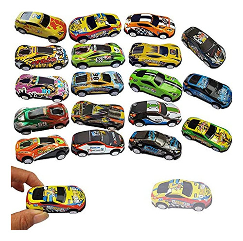 18pcs Metal Pull Back Racing Car Toy Die Cast Race Car Vehí