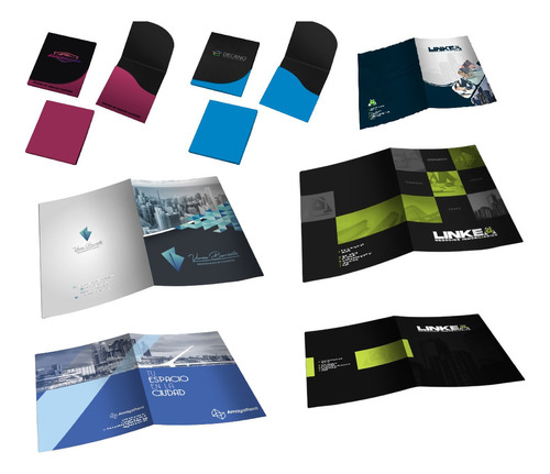 Carpeta Personalizada Premium A4 Full Color Solapa X 50