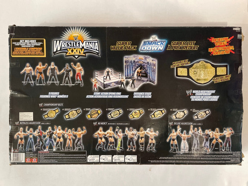 Wrestlemania 24 Stunt Action Ring Set 2009 Con Caja Incomple Negro (Usado)