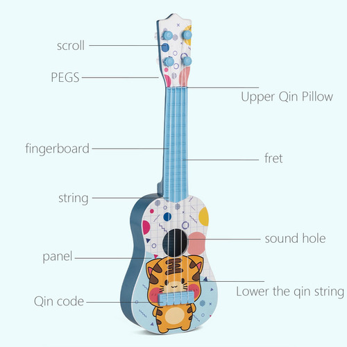 Guitarra Y Ukelele R Kids, Instrumento Musical Para Principi