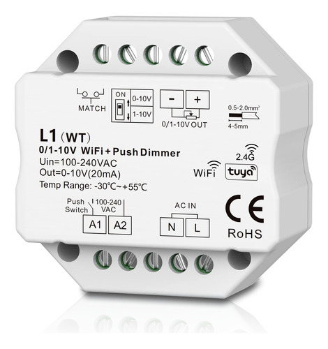Dimmer Wifi Regulador De Voltaje 0v - 10v | Tuya Smart