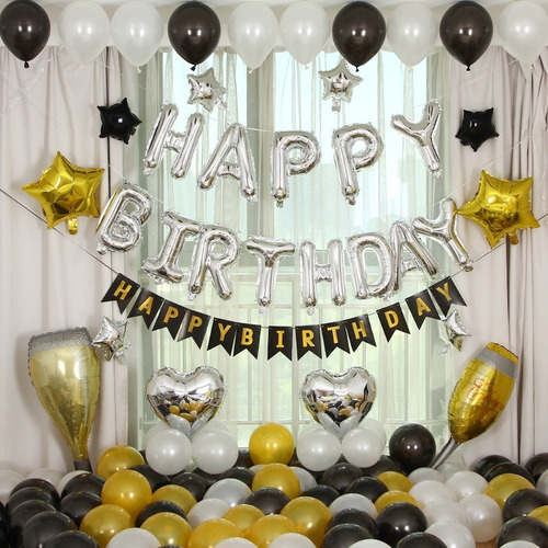 Kit Globos Happy Birthday Copas 