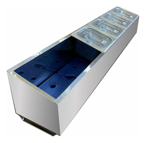 Condimentadora Lateral Refrigerada 6 Cubas Zpcnlr06 Inox