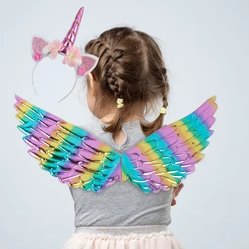 Disfraz Para Ni os De Unicornio Alas Y Cintillo. Cumplea os Halloween Fiestas De Disfraces Actos Escolares