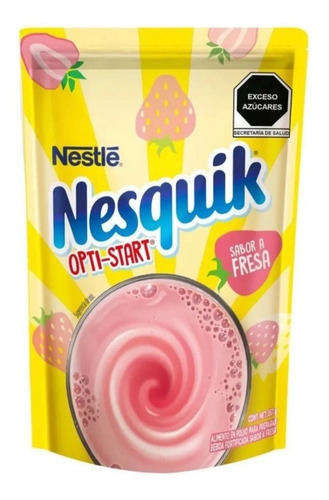 Nesquik En Polvo Sabor Fresa En Bolsa De 357 Gramos