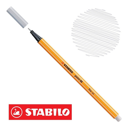 Stabilo Microfibra Point 88 X Unidad Color 94 gris