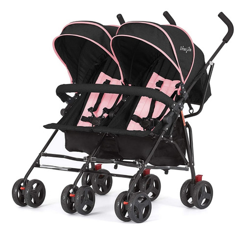 Dream On Me Volgo Twin Pink Coche Paseador Bebe Gemelar