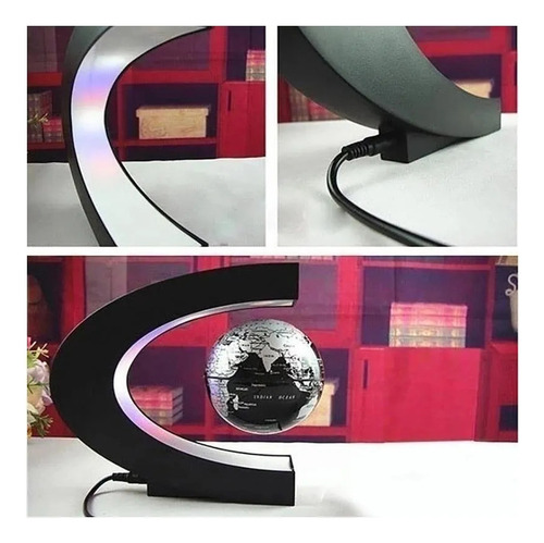 Lâmpada Flutuante Maglev Earth Led Mapa Mundial