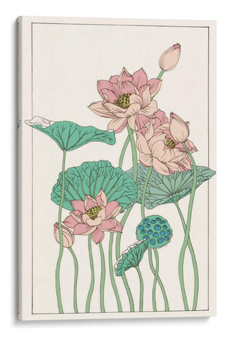 Canvas Lab Cuadro Botánico Gloriosa Lotus I 90x135