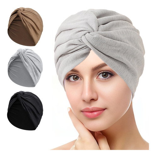 Conjunto De 3 Pañuelos Anticancerígenos For Mujer. La Tela