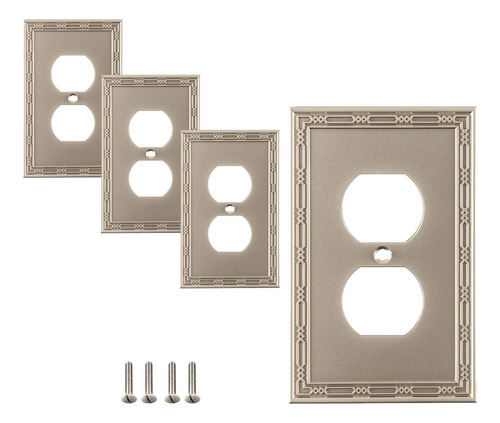 Sleeklighting Placa Pared Duplex Acabado Decorativo Zinc 1 4