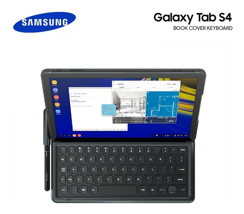 Book Cover Keyboard @ Samsung Galaxy Tab S4 T830 Teclado