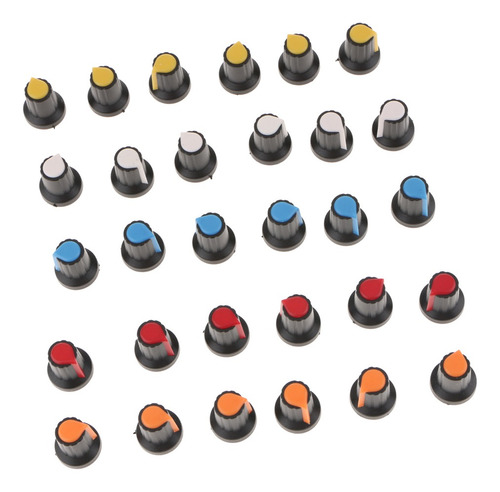 Botão Amplificador Do Potenciômetro De Plástico 30pcs