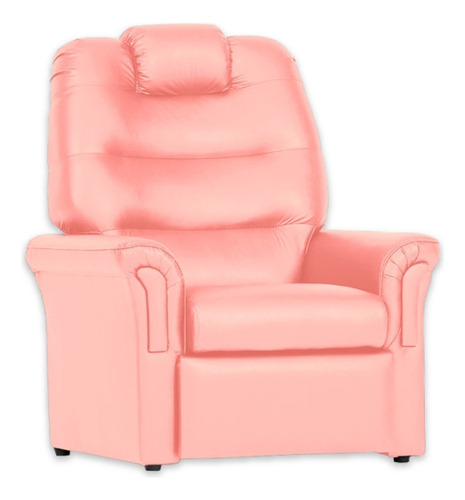 Sillón Lashista Poltrona Reclinable Venecia Eco Cuero Rosa