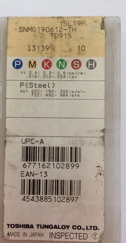 Toshiba Tungaloy Carbide Inserts -snmg 190612-th Td915 Ccfx