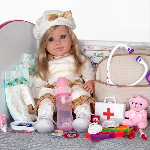 Boneca Realista Xodo Bege Baby Adora Com Roupa De Xodo Bege