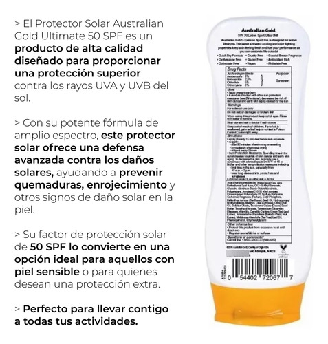 Protector Solar Australian Gold Ultimate 50spf 237ml