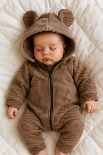 Astronauta Enterito Kigurumi Abrigado Bebe Corderito Lilu 1 1-3 M