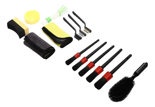 Juego De 14 Brochas Para Limpiar Detalles De Automóviles