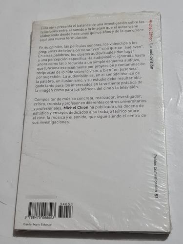 La Audiovisión Michel Chion (Usado)