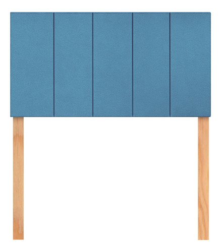 Cabecera Individual Dotico Raya Vertical Altura Ajustable Color Turquesa
