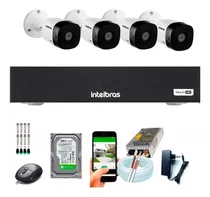 Comprar Kit Cftv Intelbras Mhdx 4ch 1080p 2mp Bullet 4 Câmeras