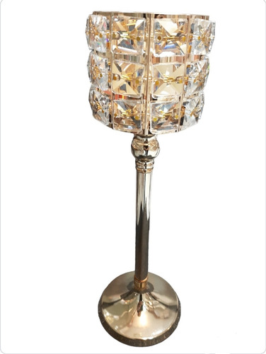 Candelabro De Cristal 35 Cm Centro De Mesa Porta Vela