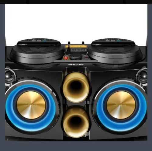 Mini Sistema Philips Ntrx100 380w Mp3 Usb Doble Fm Bluetooth Color Negro/Dorado