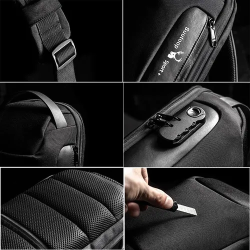 Mini Mochila De Pecho Diagonal Cruzada Masculina +usb