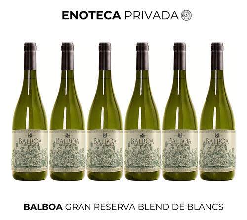 Vino Balboa Blend De Blancas 750ml Caja X6 Botellas