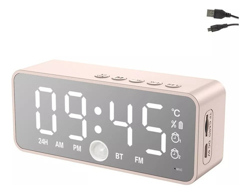 Despertador Digital Bluetooth Con Caja De Sonido