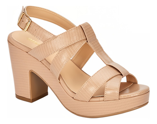 Zapato Tacon Casual Ve52983u Corte Transpirable Textura