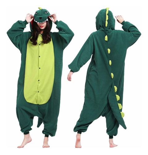 Pijama Mameluco Dinosaurio Adultos Disfraz Cosplay Animales