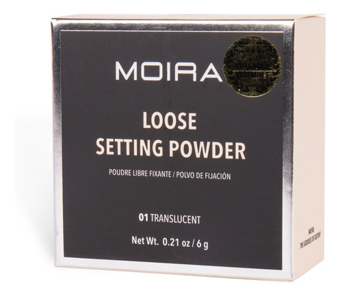 Polvo Moira Cosmetics Fijador Compacto Color TRANSLUCENT