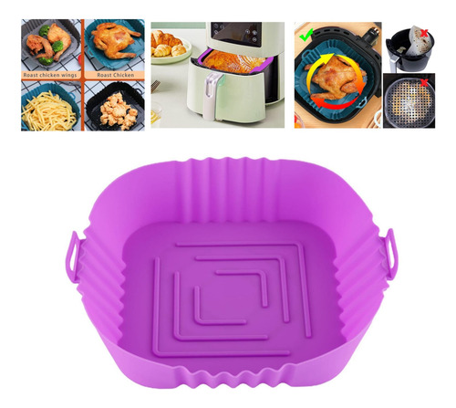 X4 Cesto Bandeja Silicona Para Freidora Aire