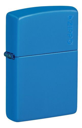 Isqueiro Zippo Azul Céu Fosco Com Logo