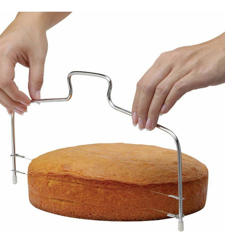 Flsofot Double Line Cake Slice Layerer Adjustable Wire