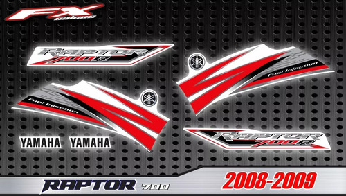 Calcos Opcionales Yamaha Raptor 700 2008 Fxcalcos2