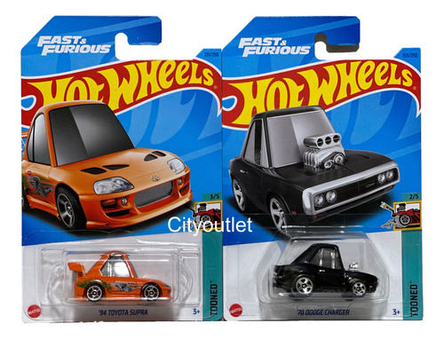 Hot Wheels 94 Toyota Supra Y 70 Dodge Charger Fast Furious
