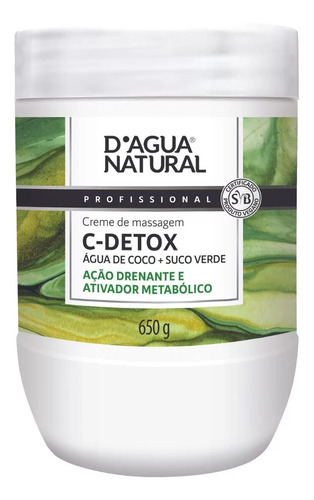 Creme Massagem C-detox 650g Dagua Natural