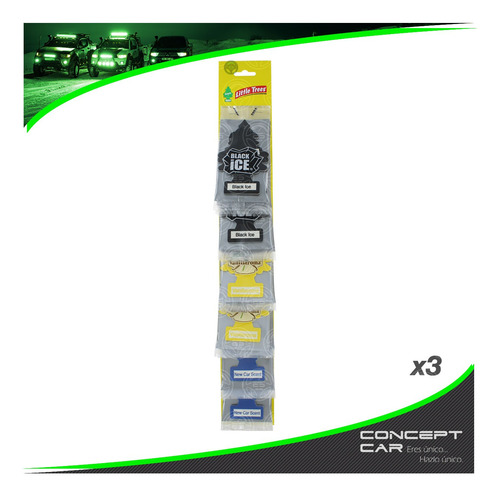 3 Aromatizante Para Auto Little Trees Pino 24 Piezas Surtidf