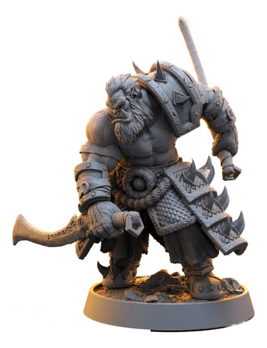 Figuras En Resina 3d 8k Tipo D&d Wow Orcs Dwarf