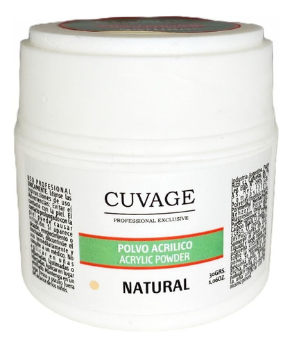 Cuvage Polimeropolvo Acrilico Uñas Esculpidas X30grs Color Natural