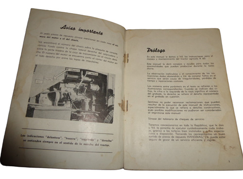 Hanomag R 60 Diesel 1955 Manual De Instrucciones (Usado)