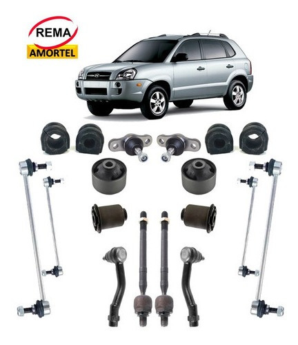 Imagem 3 de 4 de Kit Buchas+ Pivô + Bieletas + Terminais Hyundai Tucson