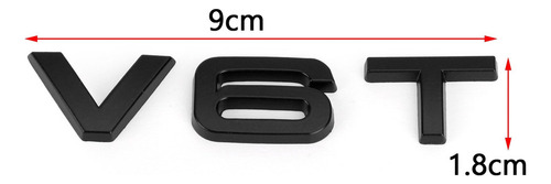 Emblema V6t Compatible Con Audi A1 A3 A4 A5 Q3 Q5 Q7 S6 S7 S