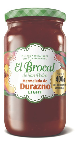 Mermelada El Brocal Light Durazno 400g. - Libre De Gluten
