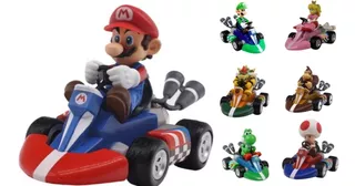 Carrinho Miniatura Mario Kart Yoshi Pull Speed Com Fricção