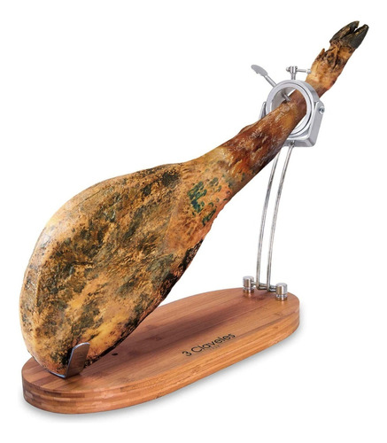 Soporte Jamonero Incluye Cuchillo 25 Cm 3 Claveles