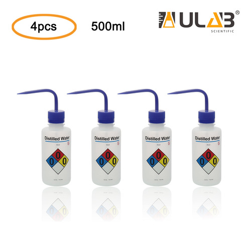 Botellas De Lavado De Seguridad 4 Piezas 500 Ml Ldpe